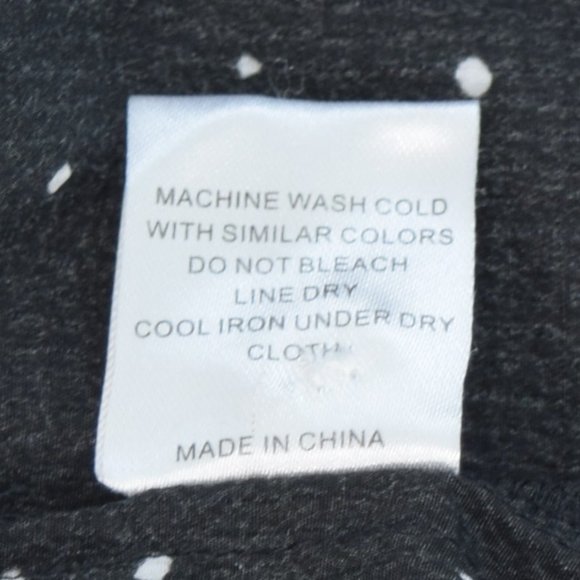 Fanco Lightweight Polka Dot Button Up Drawstring Jacket Blouse Western Black L - Picture 12 of 13